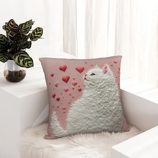 Pillow Cove Linen Sofar Halloween Black Cat Pillow Cartoon Printed Cushion Cover Hot Style Home Decoration